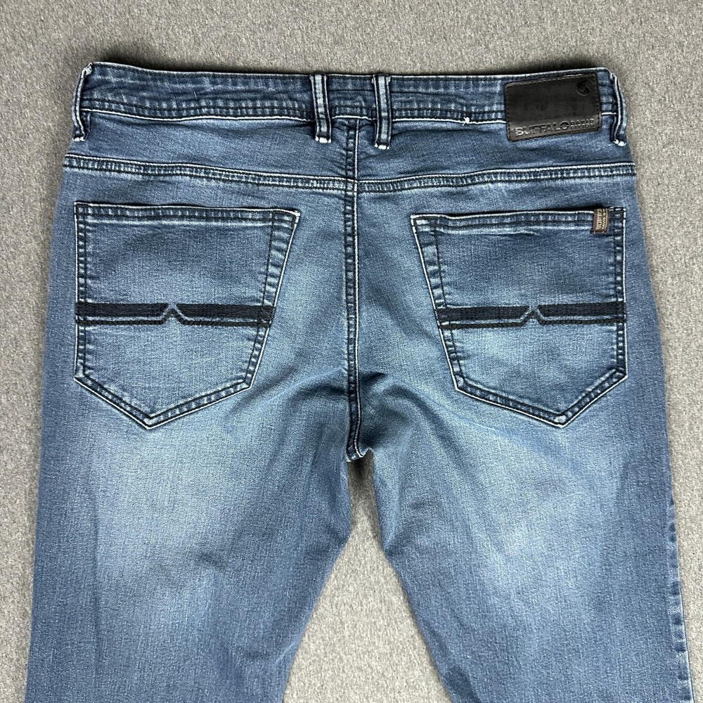 Buffalo David Bitton Axel Slim Stretch Jeans Mens 34x30 Blue Medium Wash Denim - Picture 9 of 9